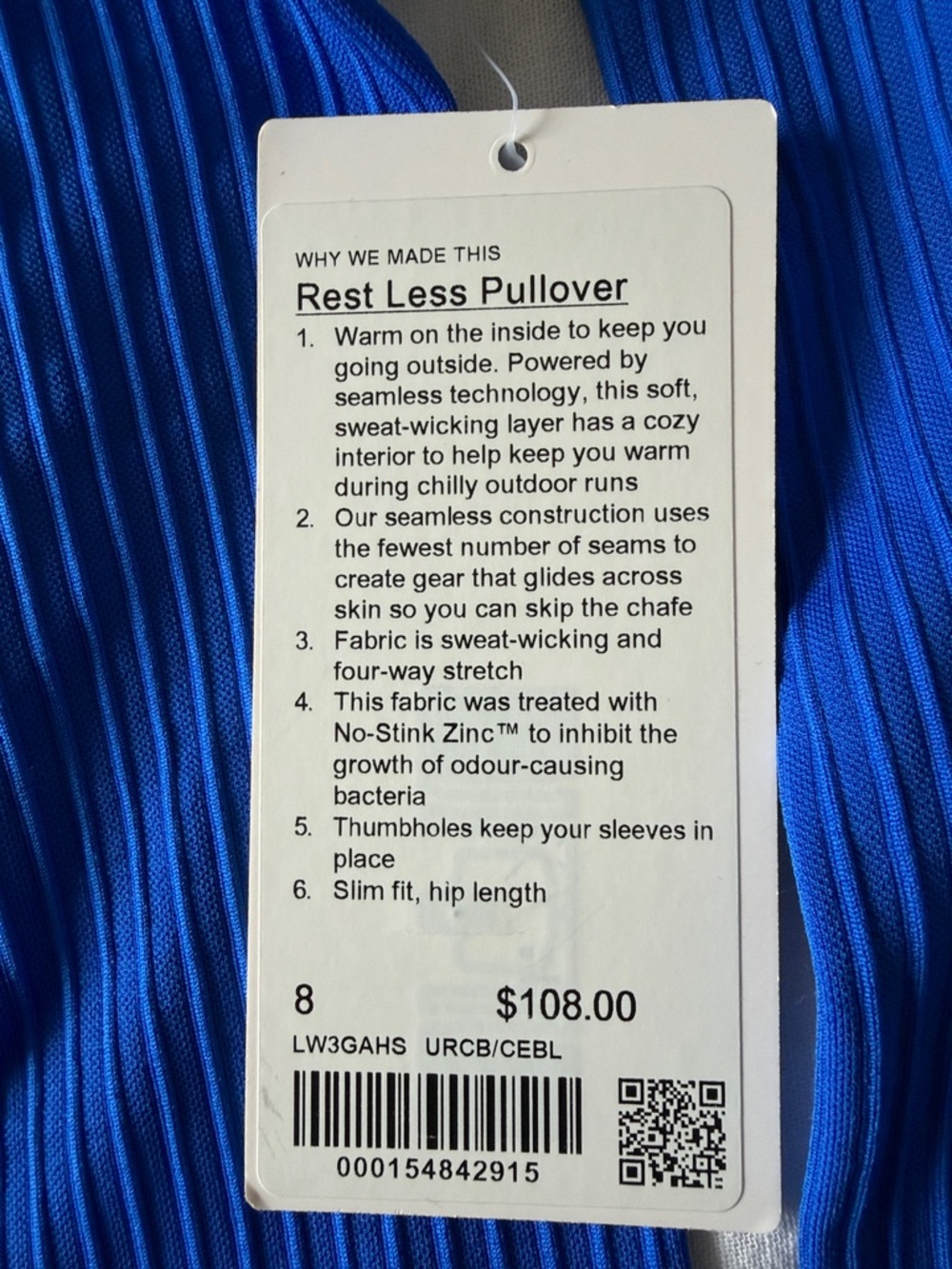 NET lululemon athletica Rest Less Pullover Size 8 - Picture 3 of 7